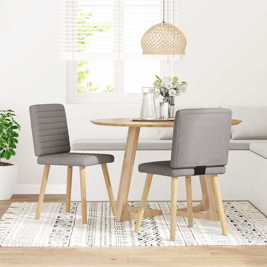 Esszimmerstühle 2 Stk. Taupe Stoff