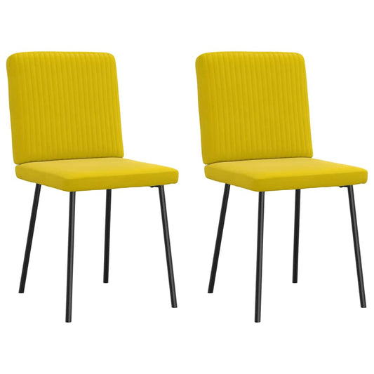 Spisestuestole 2 stk. Yellow Velvet