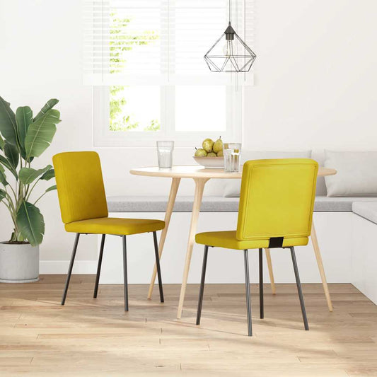Spisestuestole 2 stk. Yellow Velvet
