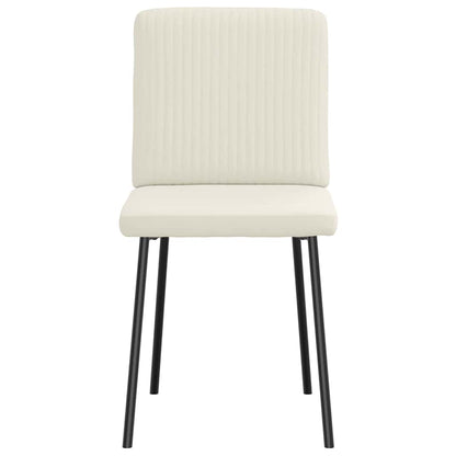 Esszimmerstühle 2 Stk. Creme Samt