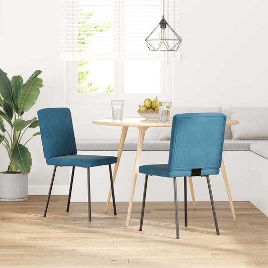 Spisestuestole 2 stk. Blue Velvet