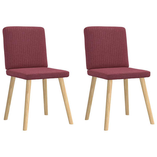 Spisestuestole 2 stk. Vinrødt stof