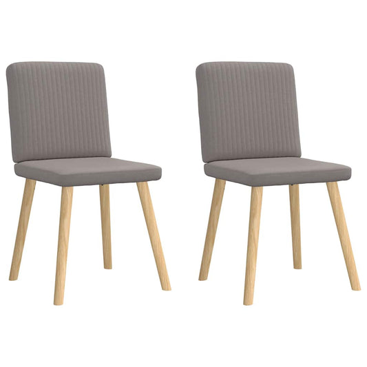 Spisestuestole 2 stk Taupe Stof