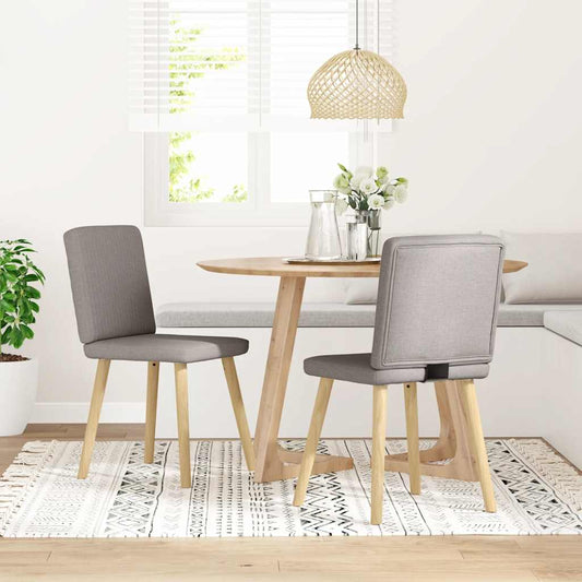 Spisestuestole 2 stk Taupe Stof