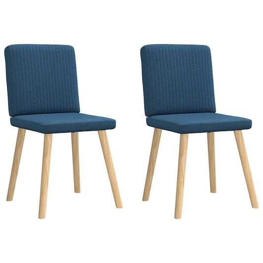 Spisestuestole 2 stk. Blåt stof