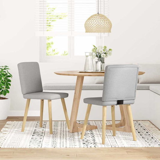 Spisestuestole 2 stk Cloud Grey Stof