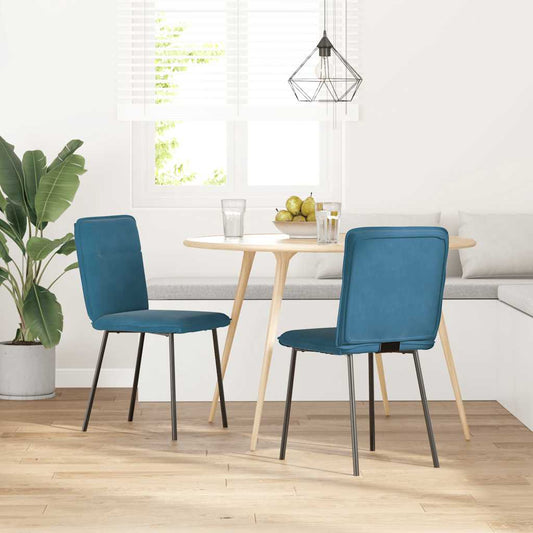 Spisestuestole 2 stk. Blue Velvet