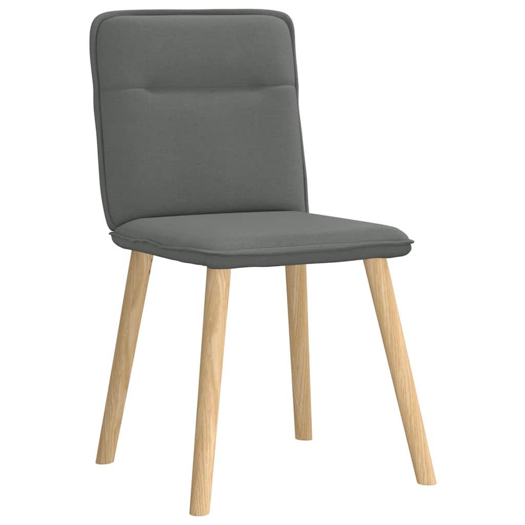 Spisestuestole 2 stk Mørkegrå Stof
