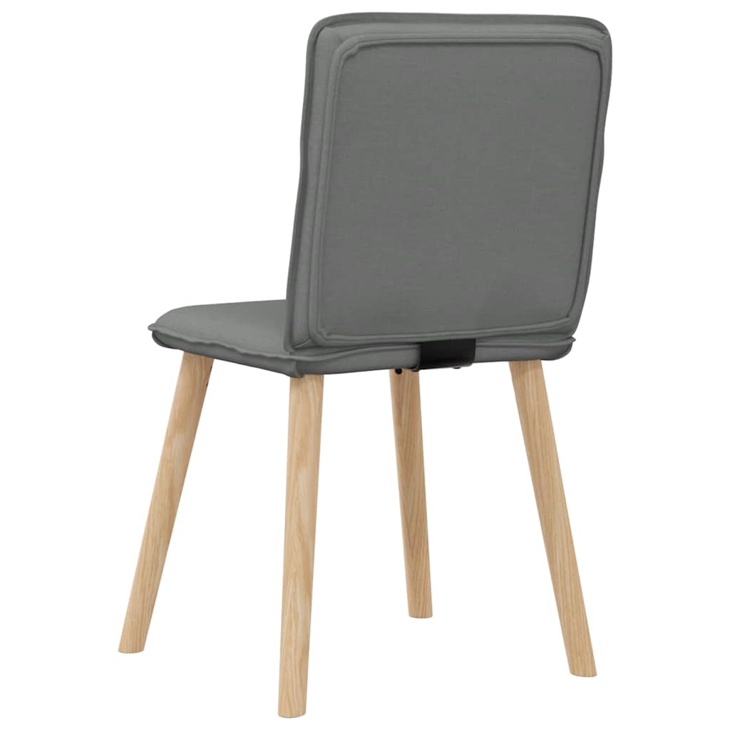 Spisestuestole 2 stk Mørkegrå Stof