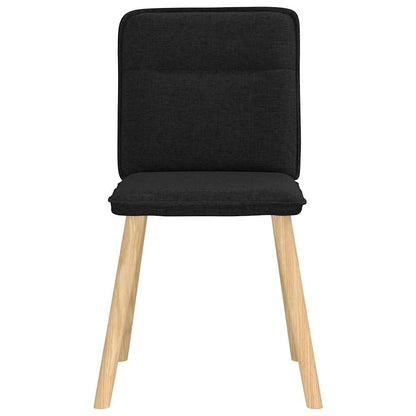 Spisestuestole 2 stk. Sort Stof