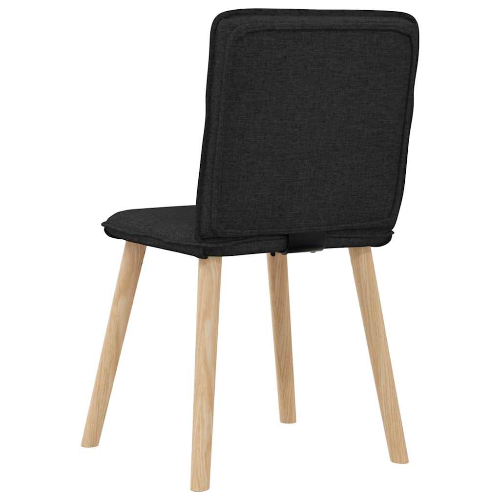 Spisestuestole 2 stk. Sort Stof