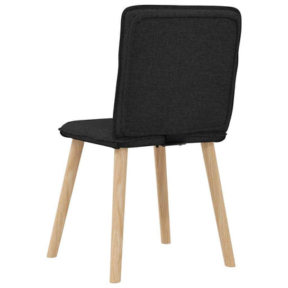 Spisestuestole 2 stk. Sort Stof