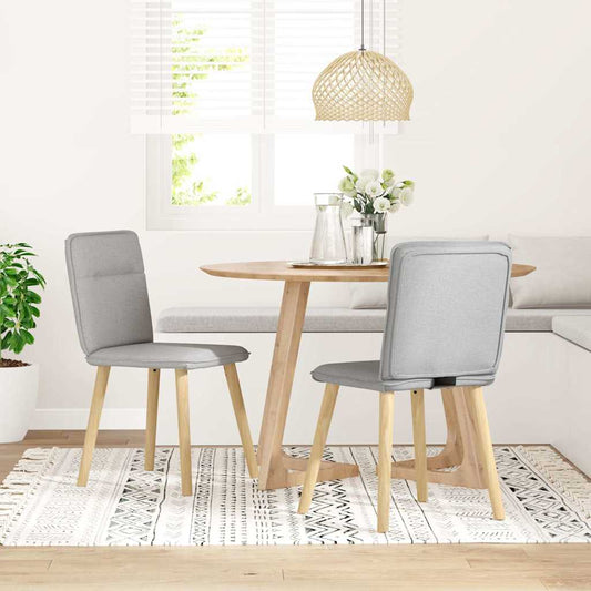 Spisestuestole 2 stk Cloud Grey Stof