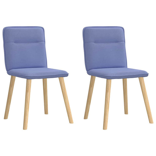 Spisestuestole 2 stk Denim Blå Stof
