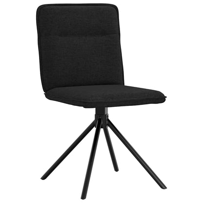 Spisestuestole 2 stk. Sort Stof