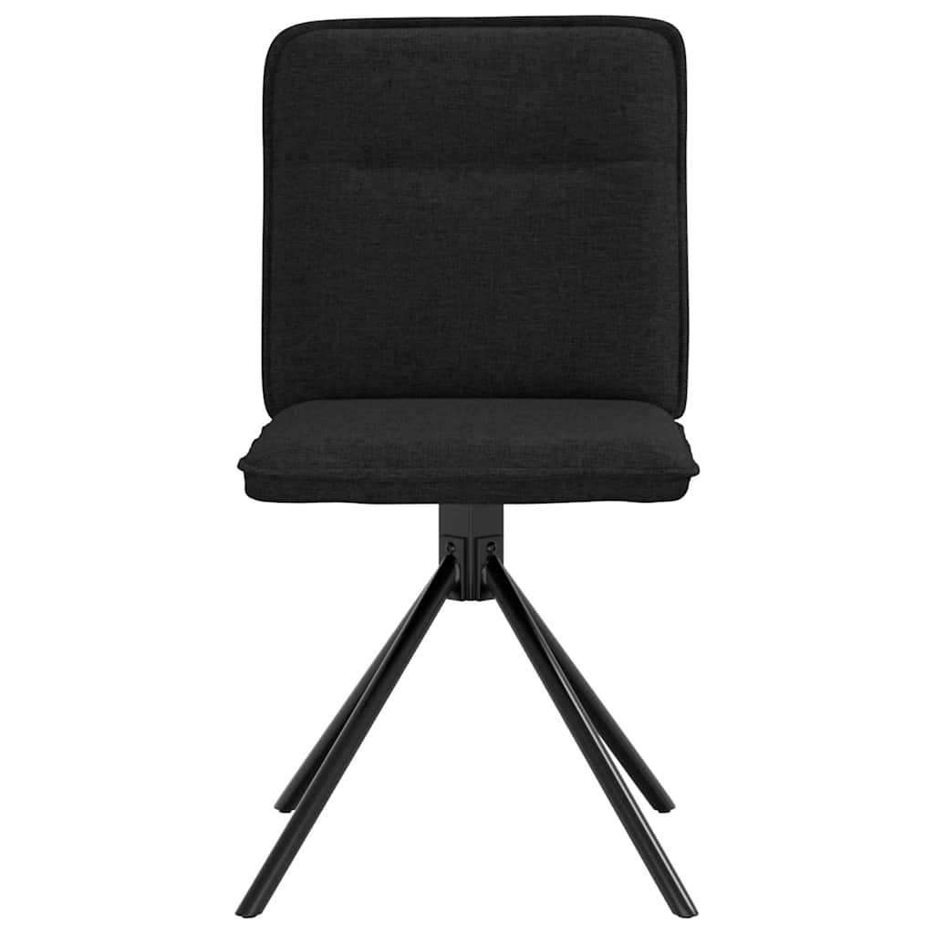 Spisestuestole 2 stk. Sort Stof