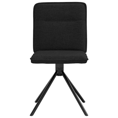 Spisestuestole 2 stk. Sort Stof