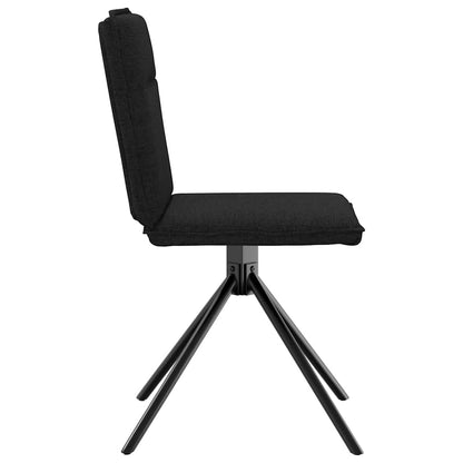 Spisestuestole 2 stk. Sort Stof