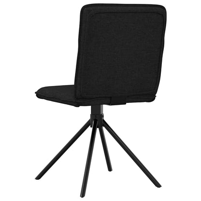 Spisestuestole 2 stk. Sort Stof