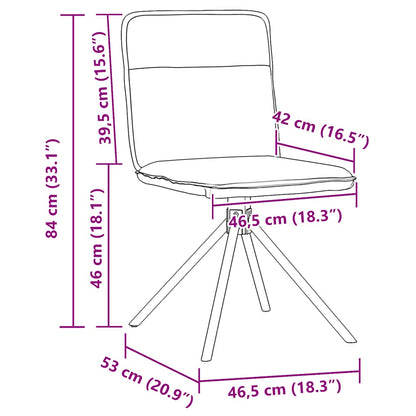 Spisestuestole 2 stk. Sort Stof