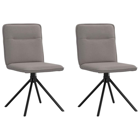 Spisestuestole 2 stk Taupe Stof