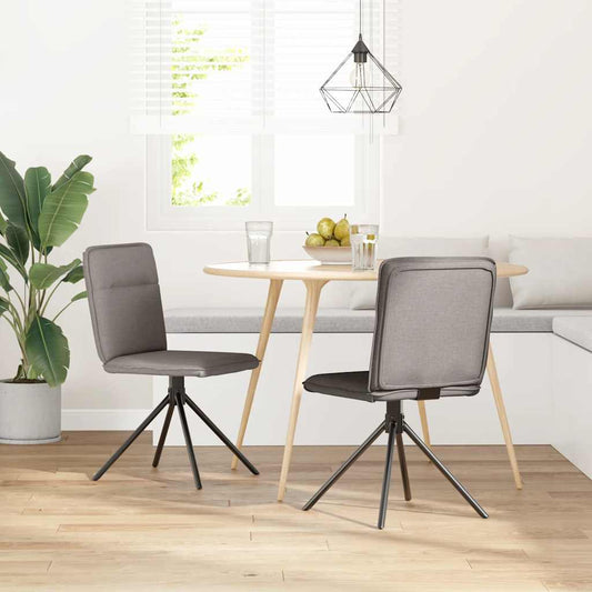 Spisestuestole 2 stk Taupe Stof
