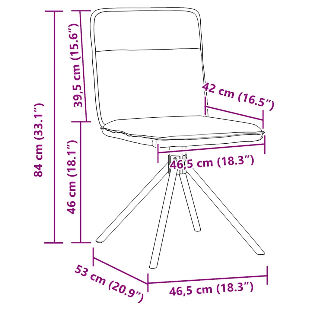 Spisestuestole 2 stk Taupe Stof