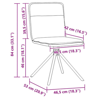 Spisestuestole 2 stk Taupe Stof