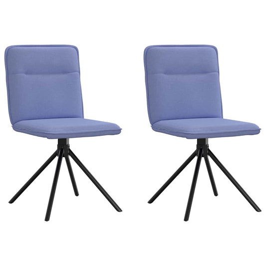 Spisestuestole 2 stk Denim Blå Stof