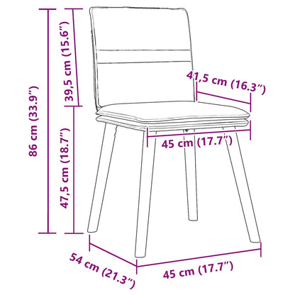 Esszimmerstühle 2 Stk. Dunkelbraun Stoff