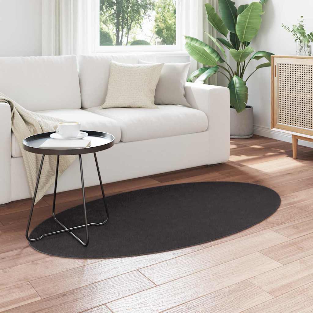 Teppich Anthrazit 80 x 150 cm Polyester