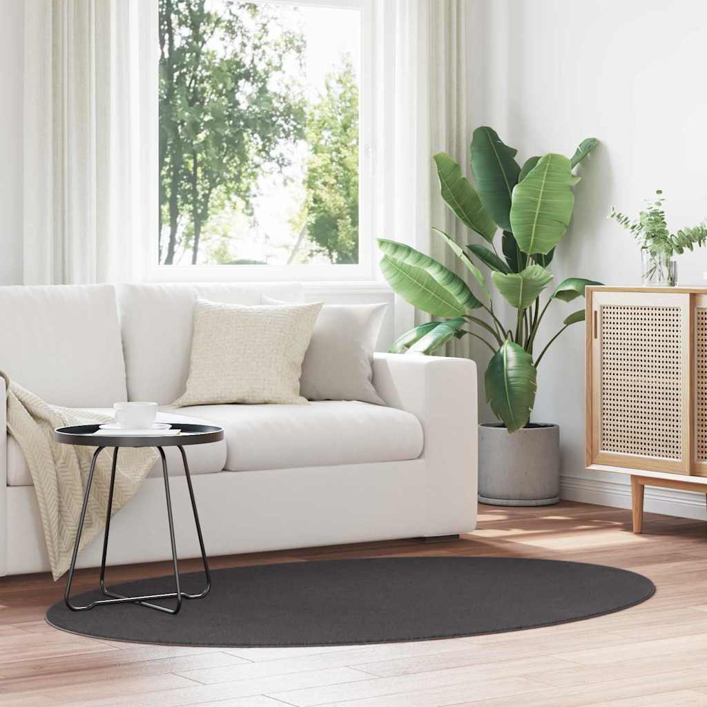 Teppich Anthrazit 100 x 200 cm Polyester