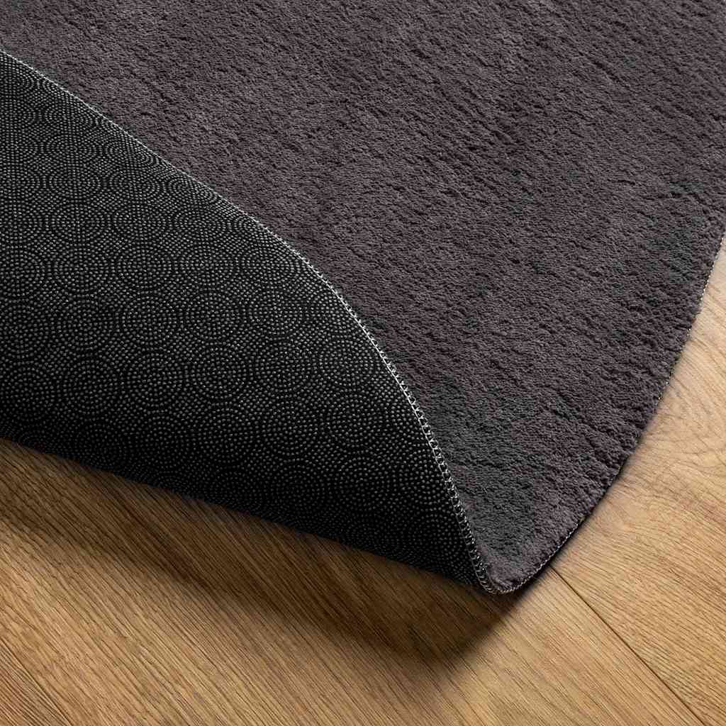Teppich Anthrazit 140 x 200 cm Polyester