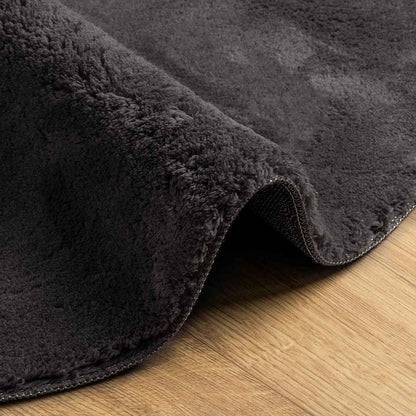 Teppich Anthrazit 140 x 200 cm Polyester