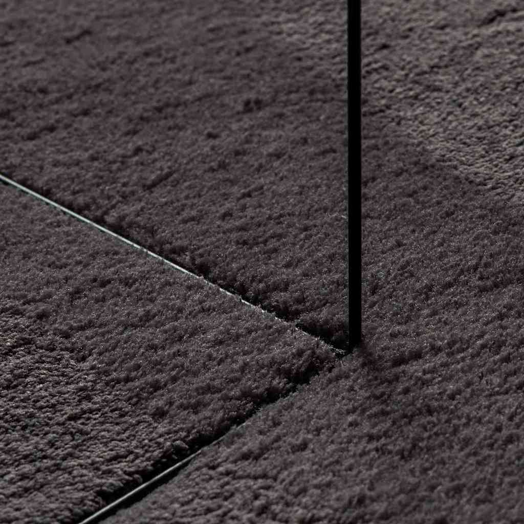 Teppich Anthrazit 140 x 200 cm Polyester