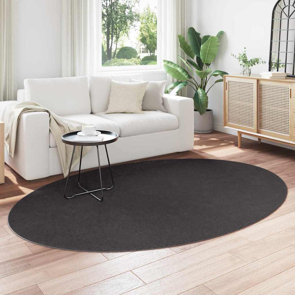 Teppich Anthrazit 160 x 230 cm Polyester