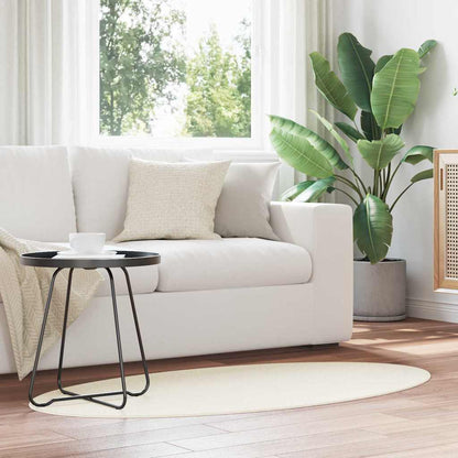 Teppich Creme 80 x 150 cm Polyester