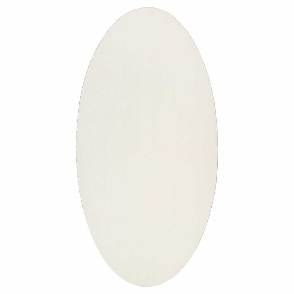 Teppich Creme 80 x 150 cm Polyester