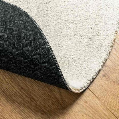 Teppich Creme 140 x 200 cm Polyester