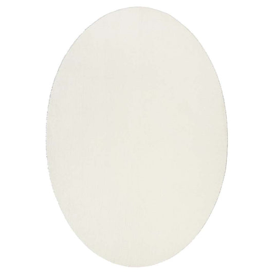 Teppich Creme 140 x 200 cm Polyester