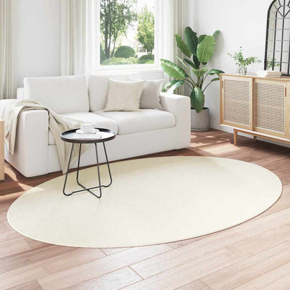 Teppich Creme 160 x 230 cm Polyester