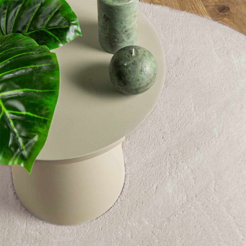 Teppich Sandfarbe 140 x 200 cm Polyester