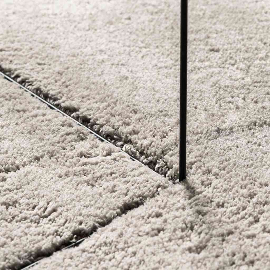 Teppich Sandfarbe 140 x 200 cm Polyester