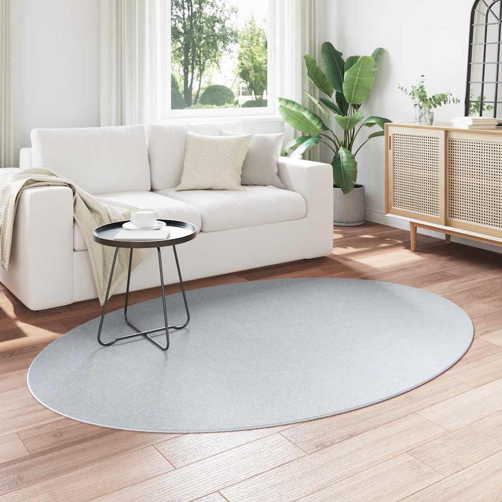 Teppich Grau 140 x 200 cm Polyester