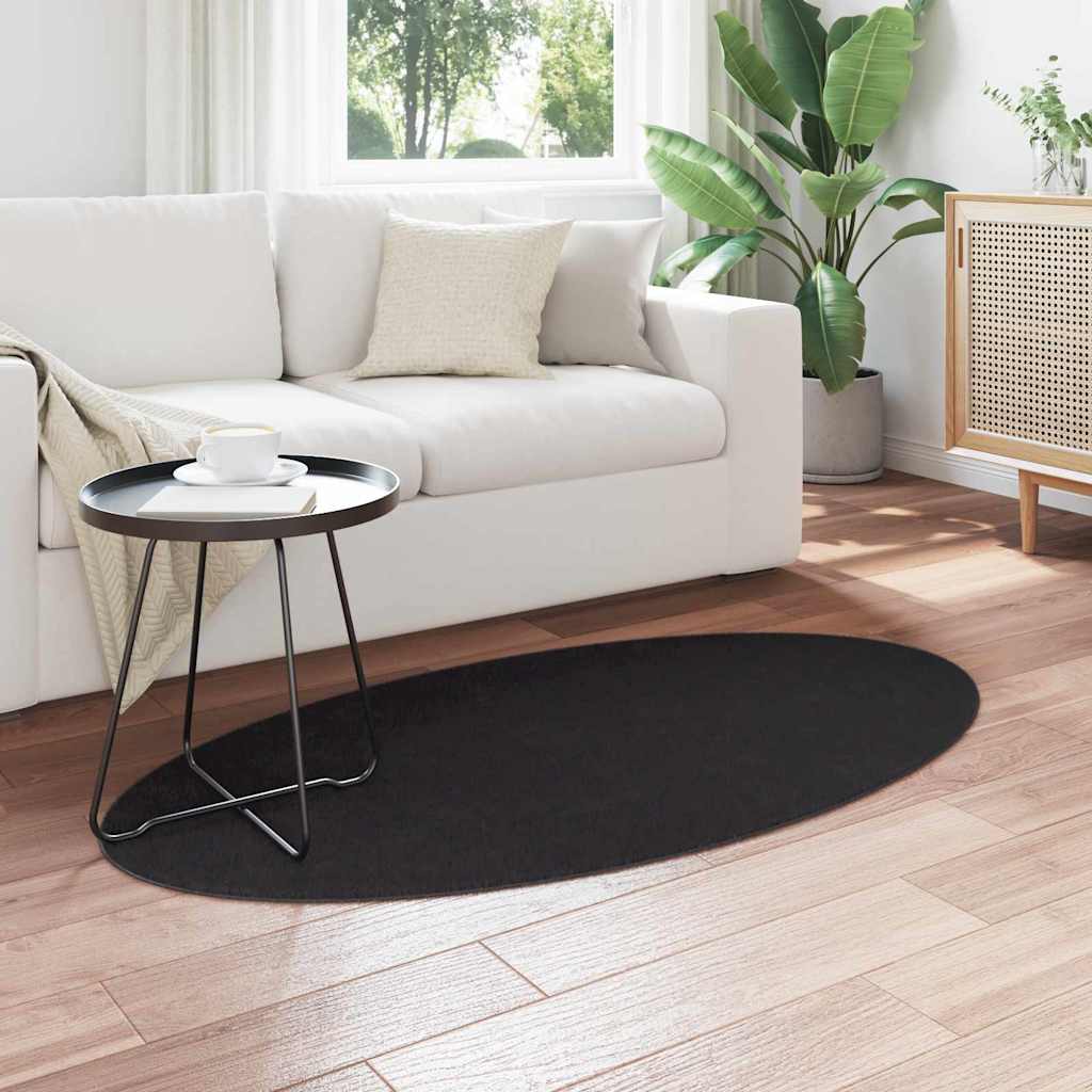Teppich Schwarz 80 x 150 cm Polyester