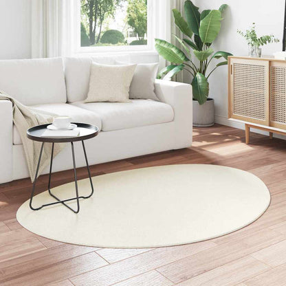 Teppich Creme 100 x 200 cm Polyester