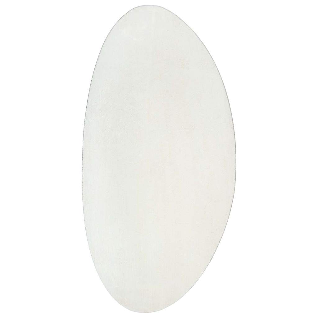 Teppich Creme 100 x 200 cm Polyester