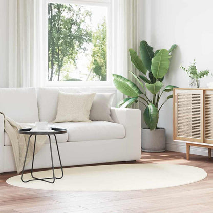 Teppich Creme 120 x 170 cm Polyester