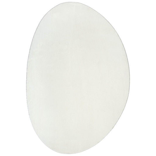 Teppich Creme 120 x 170 cm Polyester