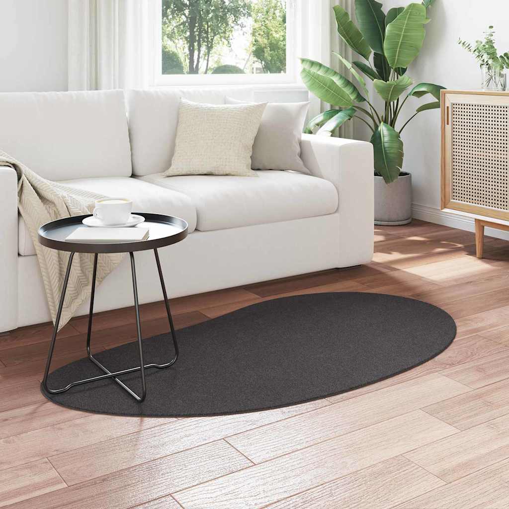 Teppich Anthrazit 80 x 150 cm Polyester